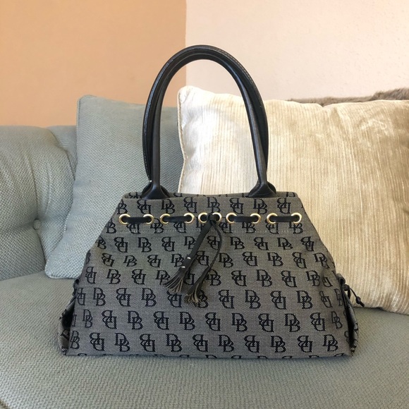 Dooney & Bourke Handbags - Dooney & Bourke Medium Black Tapered Tassel Bag